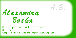 alexandra botka business card